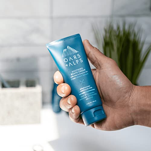 Oars + Alps Men's Shaving Cream - Moisturizing Aloe & Coconut Oil, Fresh Ocean Splash - 3.4 Oz - Image 7