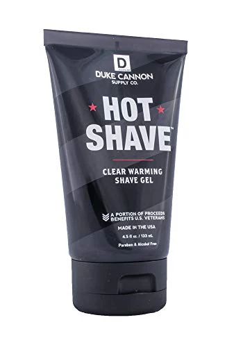 Duke Cannon Hot Shave Gel - Warming Formula for Precise Shave, Aloe Vera Protection - 4.5oz