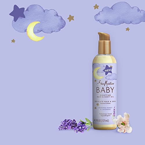 SheaMoisture Baby Body Oil - Moisturizes Delicate Skin & Hair, Manuka Honey & Lavender - 4.1oz - Image 5