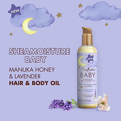 SheaMoisture Baby Body Oil - Moisturizes Delicate Skin & Hair, Manuka Honey & Lavender - 4.1oz - Image 8