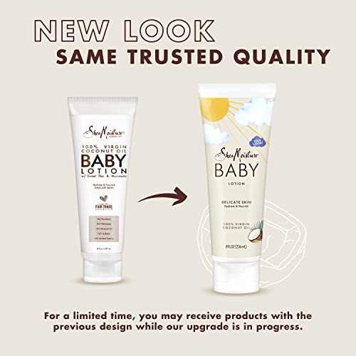 SheaMoisture Baby Lotion - Hydrating Coconut Oil & Shea Butter, Gentle for Sensitive Skin - 8oz - Image 4