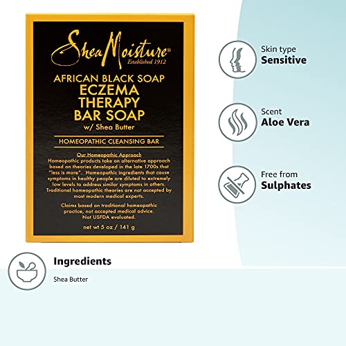 SheaMoisture African Black Soap - Soothes Eczema, Gentle Cleanse with Shea Butter & Aloe - 5oz - Image 11