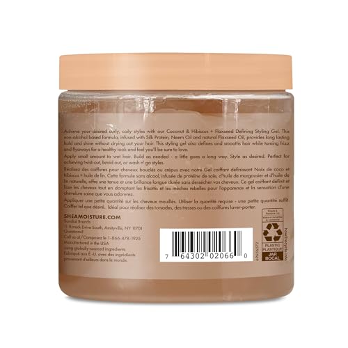 SheaMoisture Hair Gel - Frizz Control & Shine, Paraben-Free, Nourishing Coconut & Hibiscus - 15oz - Image 3