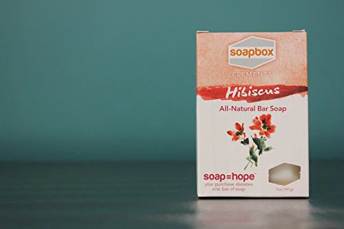 SoapBox Soaps All-Natural Bar Soap - Vegan & Cruelty-Free, Hibiscus Scent - 5oz, Donates 1 Bar - Image 3