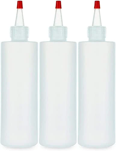 BRIGHTFROM 8 oz Squeeze Bottles - Leak-Proof, BPA-Free for Sauces & Crafts - Pack of 3
