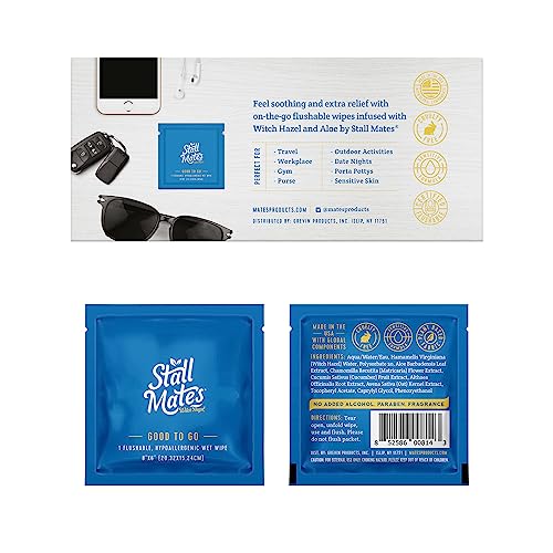 Stall Mates Adult Hygienic Wipes - Soothing Witch Hazel, Flushable & Hypoallergenic - 30 Singles - Image 6