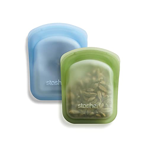 Stasher Reusable Silicone Storage Bags - Microwave & Dishwasher Safe, 4 Bags in Assorted Colors - Image 2