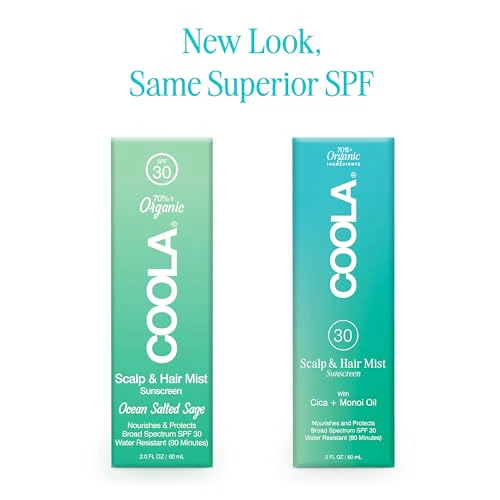 COOLA Scalp Spray & Hair Sunscreen Mist - UV Protection, 70% Organic, Ocean Salted Sage - 2 Fl Oz - Image 6