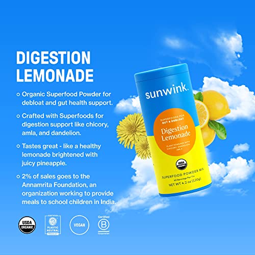 Sunwink Superfood Bundle - Gut Health Support, Organic Ingredients - Lemonade & Detox Greens - Image 4