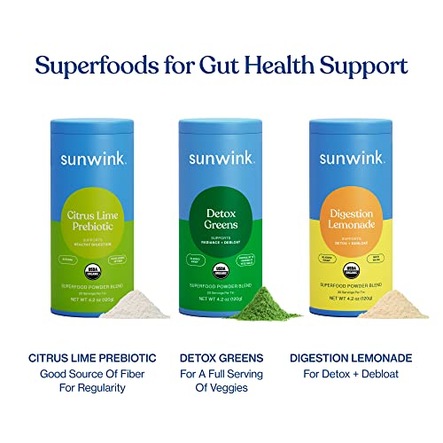 Sunwink Superfood Powder - Supports Digestion & Detox, Organic Ingredients - 4.2oz, 20 Servings - Image 6