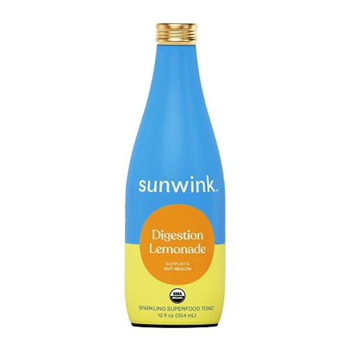 Sunwink Sparkling Digestion Lemonade Tonic - Bloating Relief, Organic Ingredients - 12-Pack - Image 4