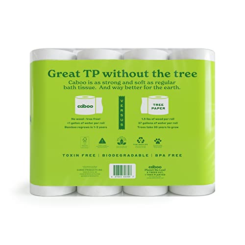 Caboo Tree Free Toilet Paper - Septic Safe, Non-Toxic, Hypoallergenic - 24 Double Rolls - Image 6