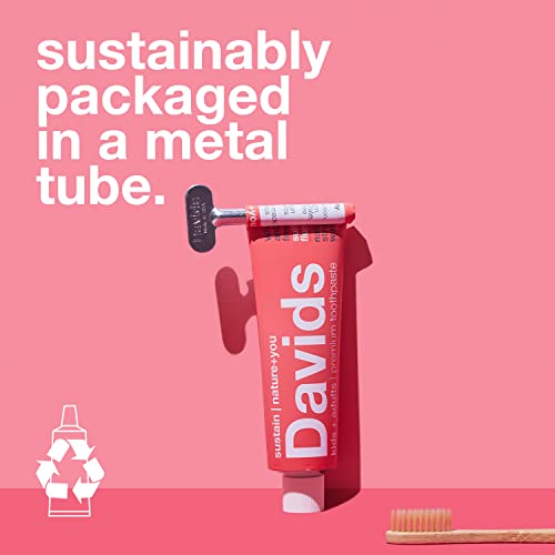 Davids Fluoride Free Toothpaste - Whitens Teeth, Promotes Enamel Health, Natural Flavor - 5.25oz - Image 2