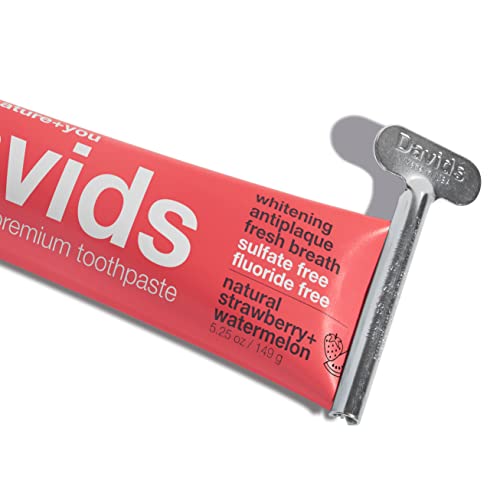Davids Fluoride Free Toothpaste - Whitens Teeth, Promotes Enamel Health, Natural Flavor - 5.25oz - Image 8
