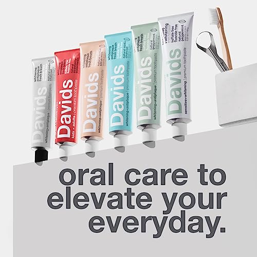 Davids Toothpaste - Fluoride-Free Whitening, Natural Spearmint, EWG Verified - 5.25oz - Image 2
