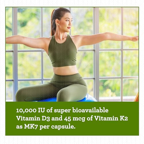 Amy Myers MD Vitamin D3 K2 Dietary Supplement - Supports Immune, Bone & Heart Health - 60 Caps - Image 2