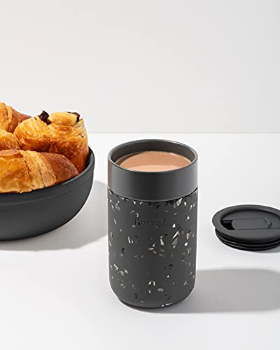W&P Porter Ceramic Mug - Stylish, Durable Design, BPA-Free Lid, 16oz, Terrazzo Charcoal - Image 5