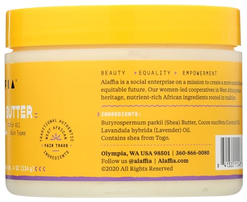Alaffia Body Butter - Moisturizing Coconut Oil & Wild Lavender, Certified Organic - 4oz - Image 6