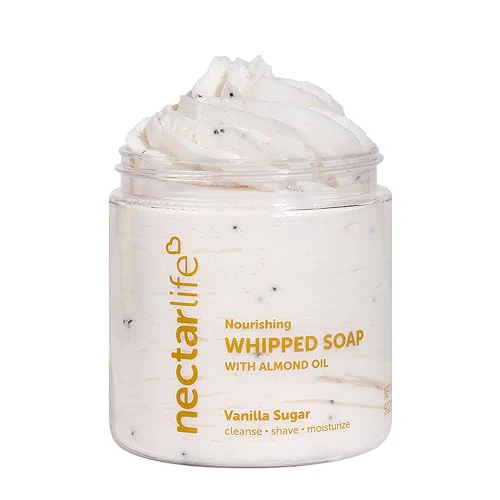 Nectar Life Body Wash & Shave Butter - Nourishing Vanilla Cream, Vegan & Paraben-Free - 5oz