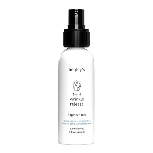 Begley's Wrinkle Releaser Spray - Quick Wrinkle Removal, Plant-Derived, Travel Size - 3 oz